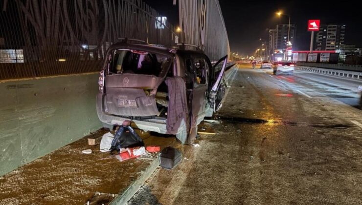 Bursa’da bariyere saplanan otomobildeki 1 kişi yaralandı