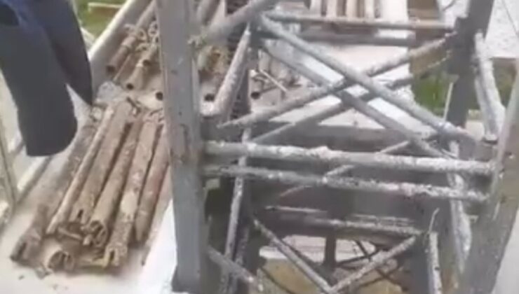 Bursa’da işçinin çıktığı iskele çöktü