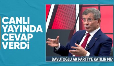 Davutoğlu’na canlı yayında soruldu: AK Parti’ye katılır mısınız