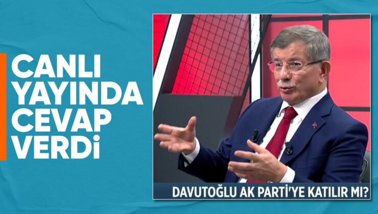 Davutoğlu’na canlı yayında soruldu: AK Parti’ye katılır mısınız