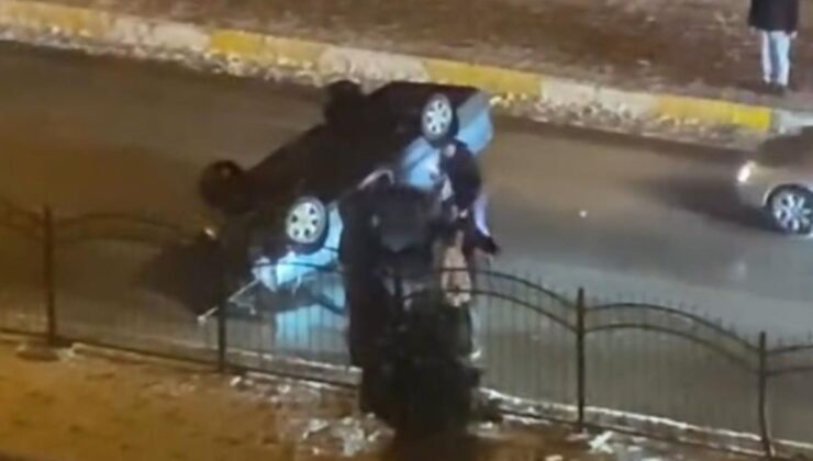 Elazığ’da takla atan otomobildeki 1 kişi yaralandı