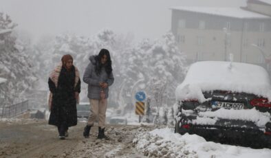 Hakkari kar yağışına teslim oldu