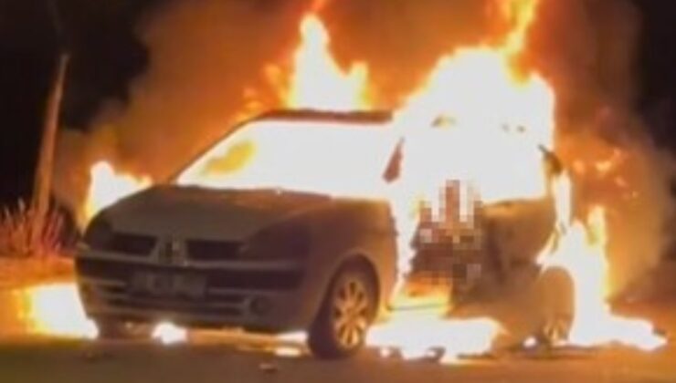 Isparta’da alevler içinde kalan otomobilin sürücüsü yanarak öldü