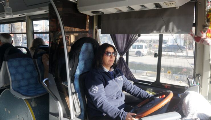 Isparta’da iki çocuk annesi hayalini gerçekleştirip otobüs şoförü oldu