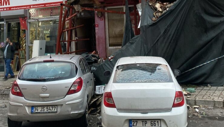 İstanbul Sarıyer’de balkon çöktü: 2 araç hasar gördü