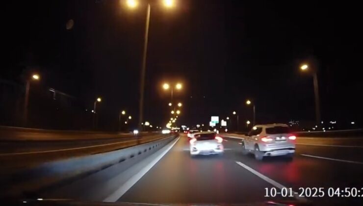 İstanbul’da makas atarak ilerledi, kaza yaptı