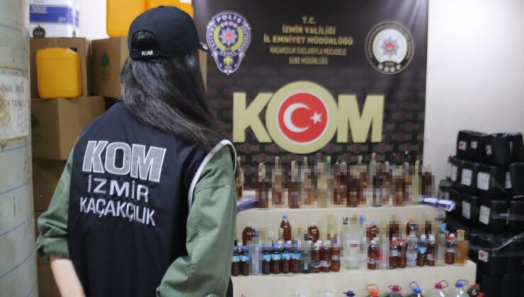 İzmir’de yılbaşı öncesi emniyetten 41 ayrı sahte alkol operasyonu