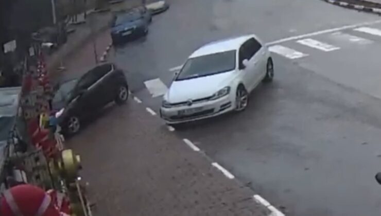 Karabük’te frenleri tutmayan otomobil restoran bahçesine çarptı