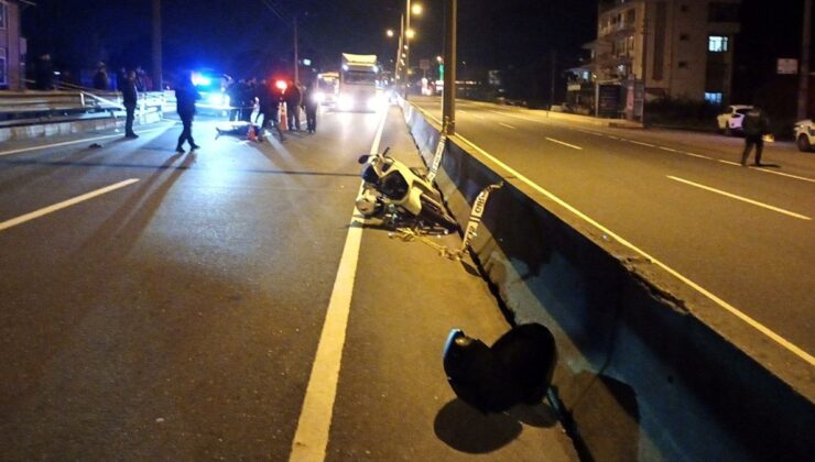 Kocaeli’de bariyerlere çarpan motosikletin sürücüsü can verdi