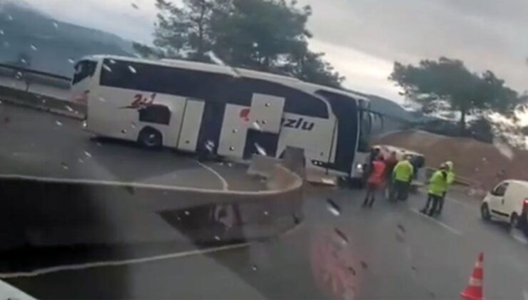 Muğla’da yolcu otobüsü kontrolden çıktı