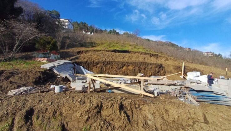 Trabzon’da istinat duvarı altında kalan 1 işçi öldü