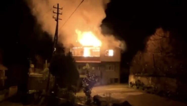 Zonguldak’ta baca yangınında evin 2. katı kül oldu