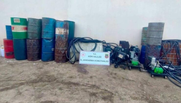 Ağrı’da 2 tondan fazla kaçak akaryakıt ele geçirildi