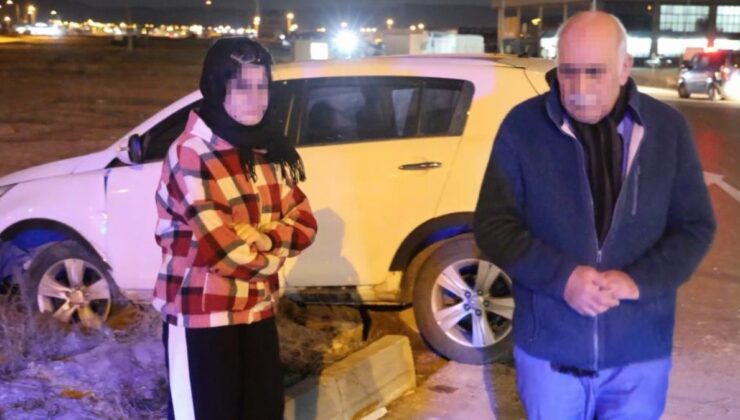Aksaray’da evlenme vaadiyle getirdiği Suriyeli kadınla kaçarken kaza yaptı