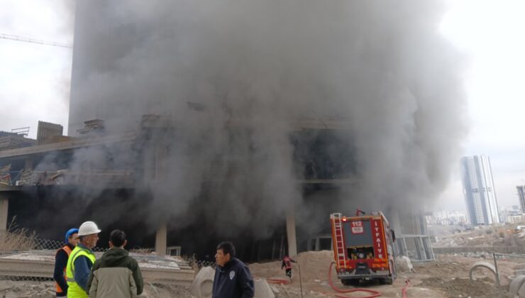 Ankara’da inşaat alanında yangın