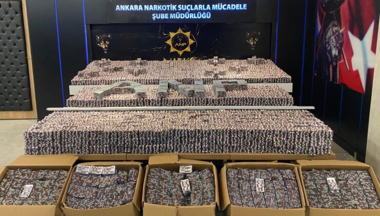 Ankara’daki uyuşturucu operasyonunda 266 bin adet sentetik ecza maddesi ele geçirildi