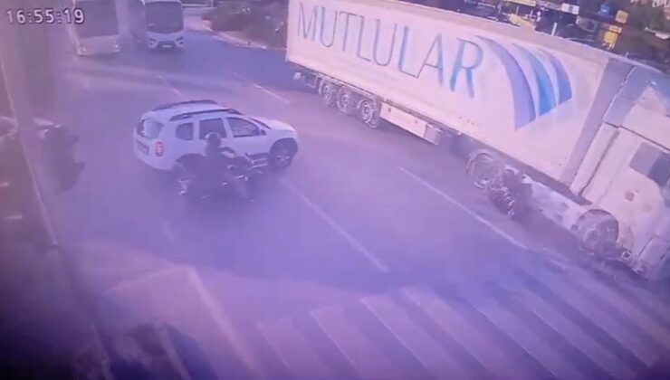 Antalya’da motosiklet sürücüsü kırmızı ışıkta geçen tıra çarptı