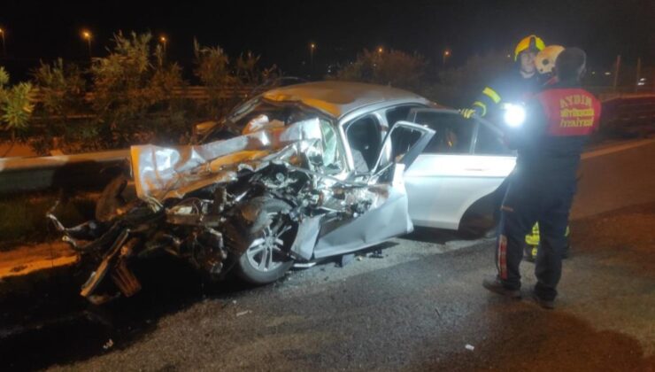 Aydın’da otomobil ile kamyon kafa kafaya çarpıştı: 1 ölü