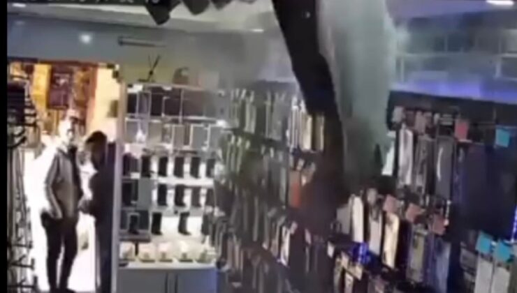 Bartın’da iş yerinin tavanı çöktü