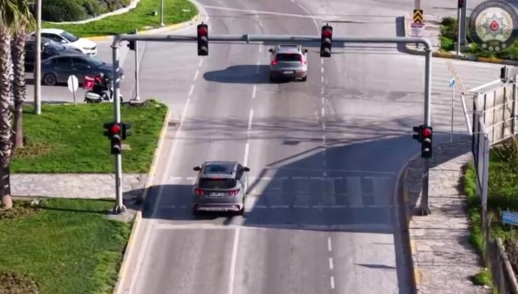 Bodrum’da drone ile trafik denetimi