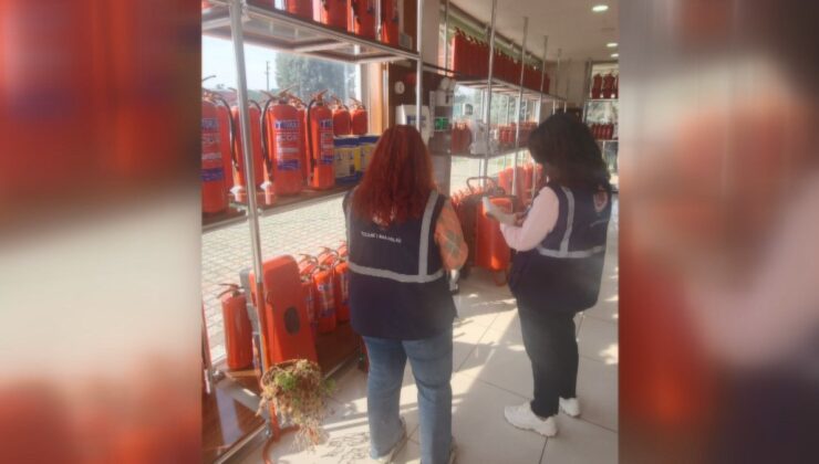 Bursa’da fahiş fiyata yangın tüpü satan 10 iş yeri hakkında işlem yapıldı