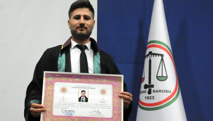 Edirne’de adliyede mübaşir olarak çalışıyordu: Avukat oldu