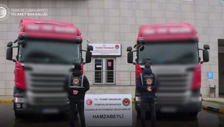 Edirne’de kaçak tır ve dorseler gümrüğe takıldı