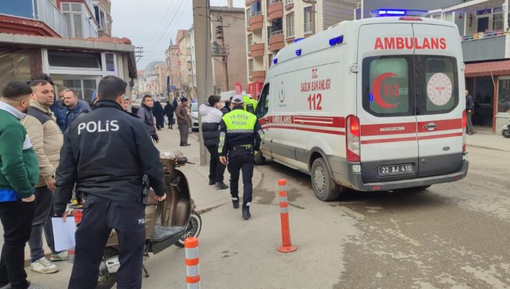 Edirne’de otomobilin çarptığı motosikletin çocuk sürücüsü yaralandı