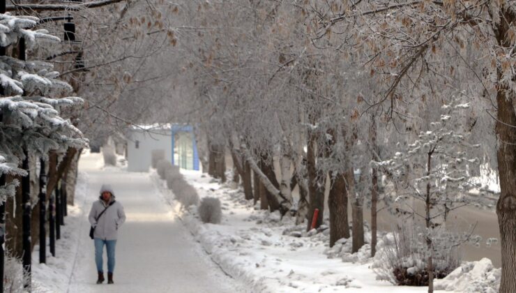 Erzurum’da soğuk hava etkili oluyor