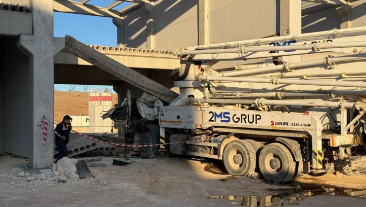 Gaziantep’te inşaatta başına beton blok düşen vinç operatörü öldü