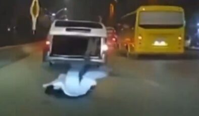 Gaziantep’te seyir halindeki aracın bagajından yola düştü