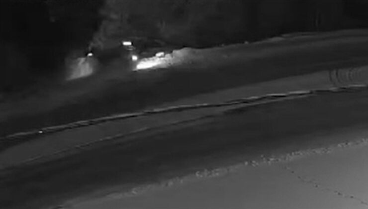 Gümüşhane’de 4 kişinin yaralandığı kaza kameraya yansıdı