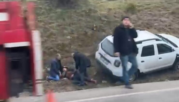 Isparta’da takla atan otomobildeki yolcu kazayı gülerek anlattı