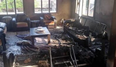 Isparta’da yangında mahsur kalanların imdadına itfaiye yetşişti