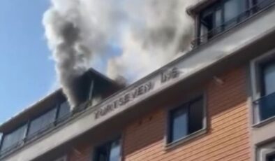 İstanbul’da 4 katlı binada korkutan yangın