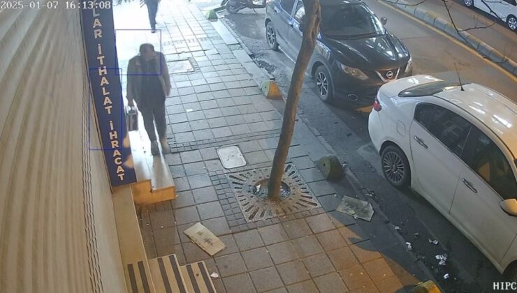 İstanbul’da alet çantasını çalan hırsız kamerada