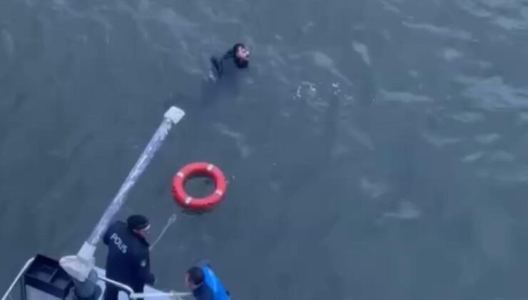 İstanbul’da köprüden denize düştü: Deniz polisi kurtardı