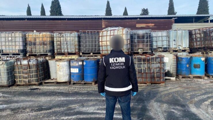 İzmir’de kaçakçılık operasyonu: 250 ton kaçak akaryakıt ele geçirildi