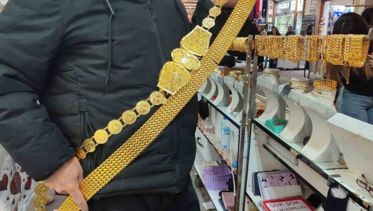 Kahramanmaraş’ta düğünlerde takılan kemerin imitasyonu 1.000 TL