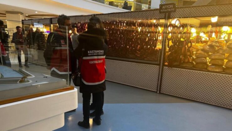 Kastamonu’da uygunsuz olduğu tespit edilen 500 kilo sucuğa el konuldu