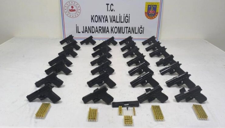 Konya’da çok sayıda kaçak silah ele geçirildi