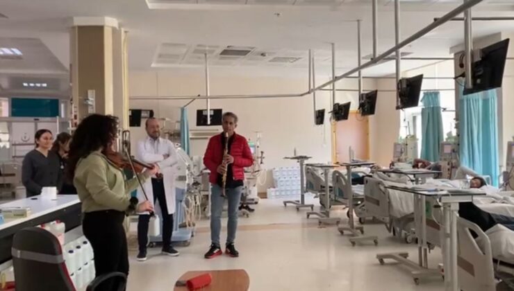 Mardin’de diyaliz hastalarına moral veren müzik dinletisi
