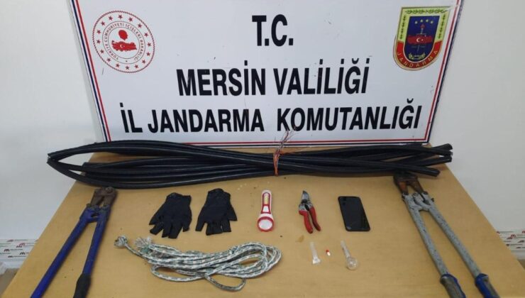 Mersin’de kablo hırsızları yakalandı