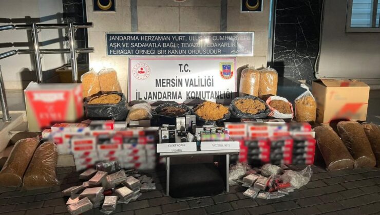 Mersin’de kaçak 34 bin adet makaron ele geçirildi