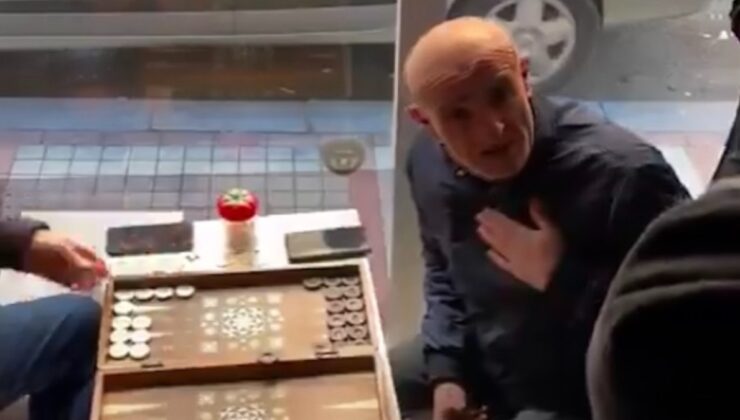 Rize’de tavla oynayanların gerginliği gündem oldu