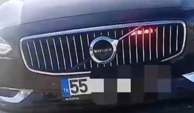 Samsun’da çakarlı araç kullanan sürücüye 276 binlik ceza