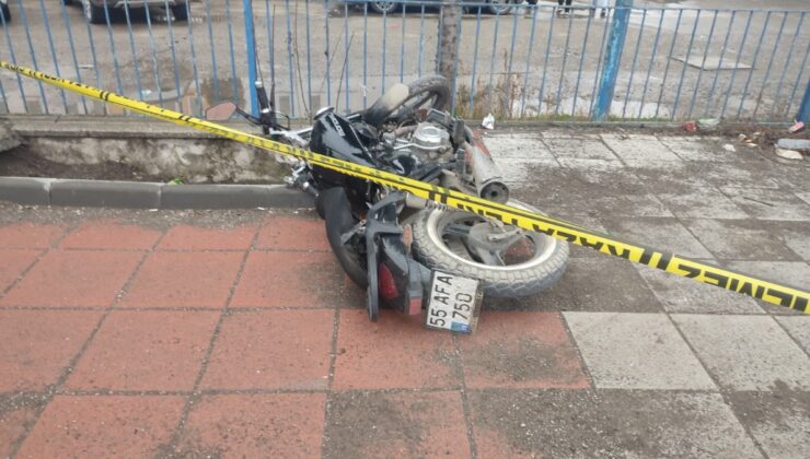 Samsun’da motosiklet, hafif ticari araca çarptı: 1 ölü