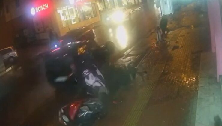 Tekirdağ’da park halindeki motosikletlere çarpan araç kaçtı