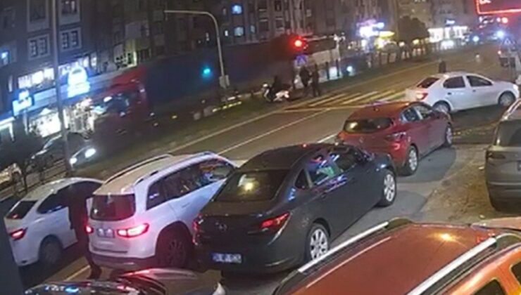 Trabzon’da tırın otomobile çarptığı anlar kamerada: 1 yaralı