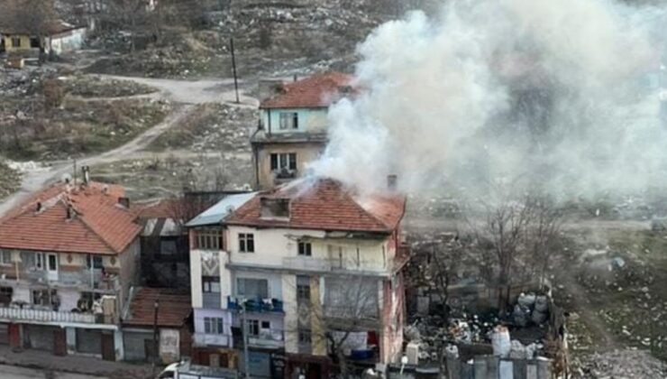 Ankara’da 4 katlı binada yangın